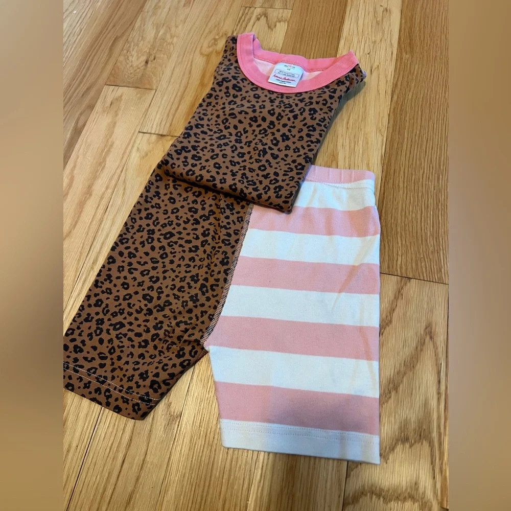 Hanna Andersson Pink and Brown Leopard Print Pajama Set - Size 8 - Picture 6 of 9